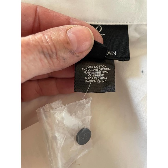 NWT $298 Pink Tartan Womens Button-Up Stud Collar Shirt Long sleeve Sz 2 - Picture 11 of 11